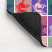 Jane Austen pop kunst kleurrijk Muismat (Hoek)