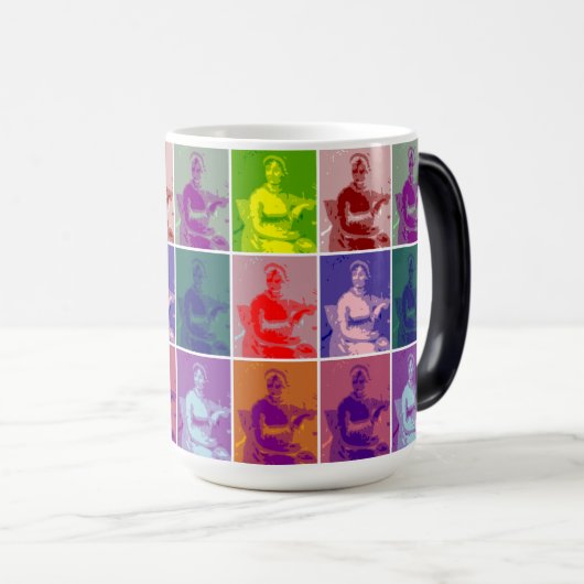 Jane Austen pop kunst kleurrijke Magic Coffee Mok (Voorkant rechts)