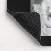 Jane Austen Portrait Black White en Grey Muismat (Hoek)