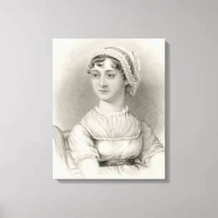 Jane Austen Portrait Canvas Afdruk