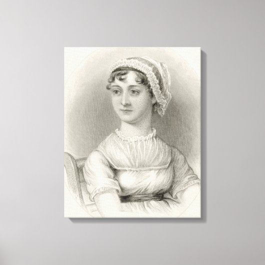 Jane Austen Portrait Canvas Afdruk (Voorkant)