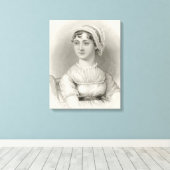 Jane Austen Portrait Canvas Afdruk (Insitu (Houten vloer))