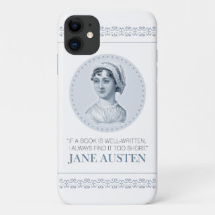 Jane Austen Portrait en Citaat bij het Lezen Hoesj Case-Mate iPhone Case