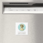 Jane Austen Portrait en Citaat bij het Lezen Magneet (Insitu (Vaatwasser))