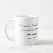 Jane Austen Portrait en Quote ...niets dan thee Koffiemok (Links)
