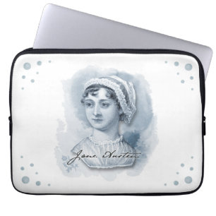 Jane Austen Portrait en Signature Laptop Sleeve