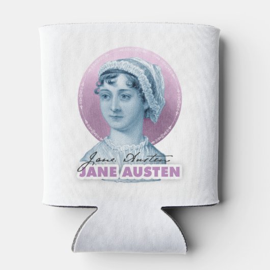 Jane Austen Portrait en Signature Pink Blikjeskoeler (Achterkant)