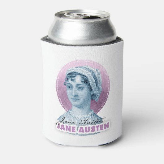 Jane Austen Portrait en Signature Pink Blikjeskoeler (Blikje Achterkant)