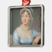 Jane Austen Portrait Kerstfeestdag Metalen Ornament (Links)