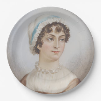 Jane Austen portrait Papieren Bordje