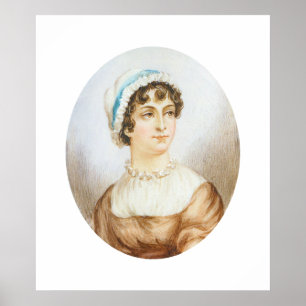 Jane Austen Portrait Print Poster