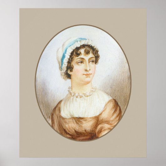 Jane Austen Portrait Print Poster (Voorkant)