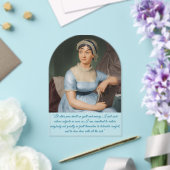 Jane Austen portrait + quote (Blue) Acryl Uitnodigingen (Insitu (Huwelijk))