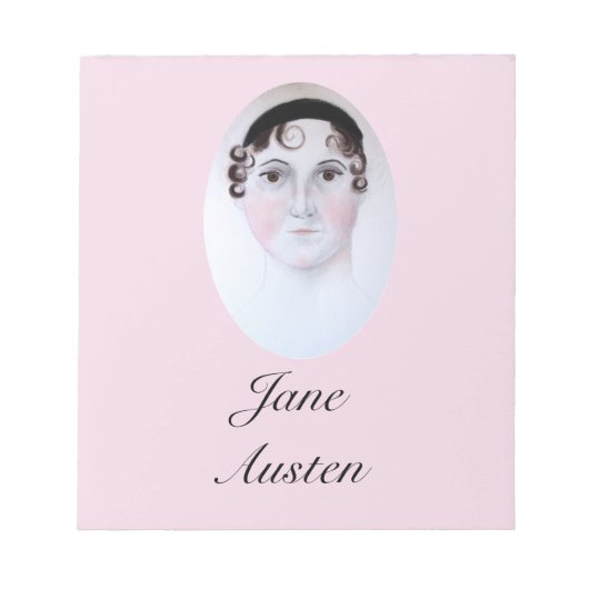 Jane Austen-portret, bladwijzer. Notitieblok (Voorkant)