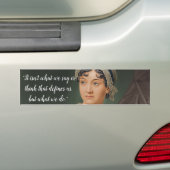 Jane Austen-portret en citaat Bumpersticker (Op auto)