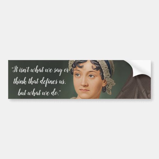 Jane Austen-portret en citaat Bumpersticker (Voorkant)