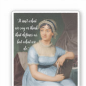 Jane Austen-portret en citaat Sticker (Voorkant)