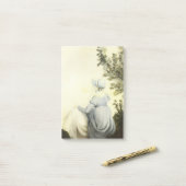 Jane Austen-portret in waterverf Post-it® Notes (Op bureau)