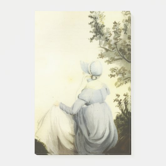 Jane Austen-portret in waterverf Post-it® Notes (Voorkant)