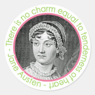 Jane Austen Portret met Quote Stickers