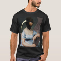 Jane Austen portret met vogelkop