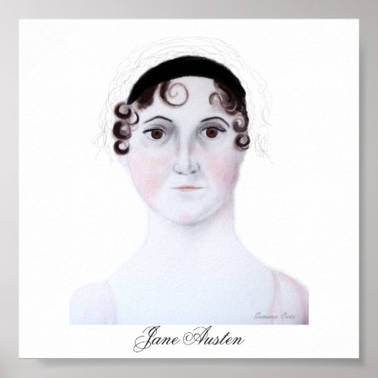 Jane Austen Portret. Poster (Voorkant)