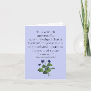 Jane Austen Pride and Prejudice Jubileum Kaart