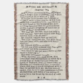 Jane Austen Pride en het Citaat van de Literatuur  Deken (Voorkant Verticaal)