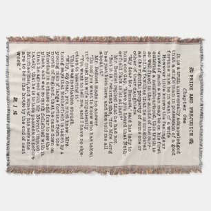 Jane Austen Pride en het Citaat van de Literatuur  Deken