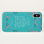 Jane Austen Pride en Prejudice Blauwgroen & Roze F Case-Mate iPhone Case (Achterkant (horizontaal))