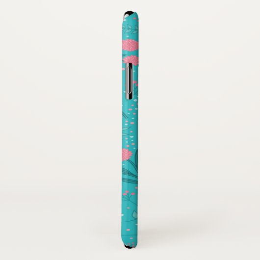 Jane Austen Pride en Prejudice Blauwgroen & Roze F Case-Mate iPhone Case (Achterkant / rechts)