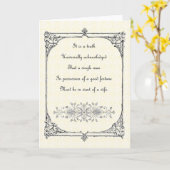 Jane Austen Pride en Prejudice Eerste Citaat van d Kaart (Gele Bloem)