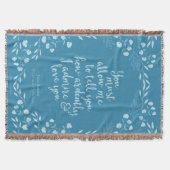 Jane Austen Pride en Prejudice Floral Love Deken (Voorkant)