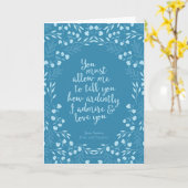 Jane Austen Pride en Prejudice Floral Love Quote Kaart (Gele Bloem)