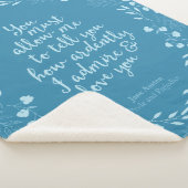 Jane Austen Pride en Prejudice Floral Love Sherpa Deken (3/4)