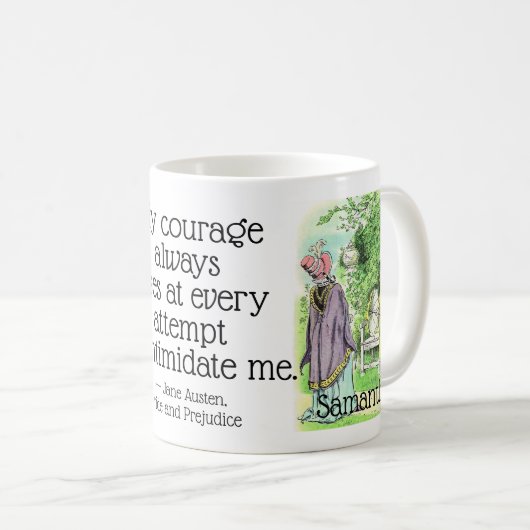 Jane Austen Pride en Prejudice Funny Book Quote Koffiemok (Voorkant rechts)