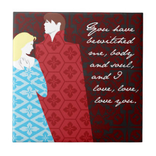 Jane Austen Pride en Prejudice gift "Elizabeth" Tegeltje