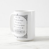 Jane Austen Pride en Prejudice Inspiration Koffiemok (Voorkant links)
