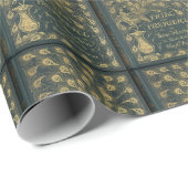 Jane Austen Pride en Prejudice Peacock Book Hoesje Cadeaupapier (Rol Hoek)