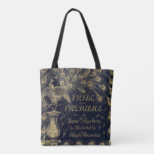 Jane Austen Pride en Prejudice Peacock Book Hoesje Tote Bag