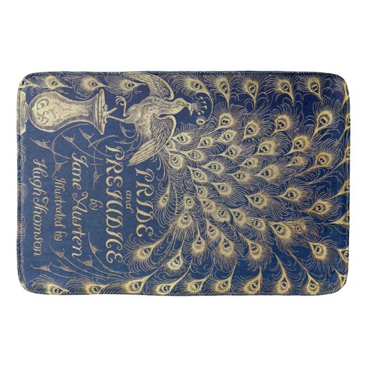Jane Austen Pride en Prejudice Peacock Rug Badmat (Voorkant)