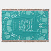 Jane Austen Pride & Prejudice Blauwgroen Floral Bo Deken (Voorkant)