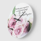 Jane Austen Pride & Prejudice Book Quote Pink Rose Grote Klok (Hoek)