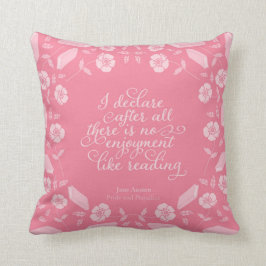 Jane Austen Pride & Prejudice Floral Bookish Quote Kussen