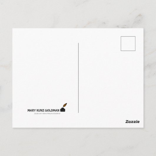 Jane Austen Pride & Prejudice Hand Lettered Briefkaart (Achterkant)