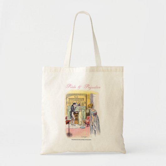 Jane Austen Pride & Prejudice Jane en Bingley Tote Bag (Voorkant)