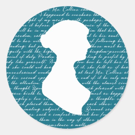 Jane Austen Pride Prejudice Netherfield Ronde Sticker (Voorkant)