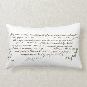 Jane Austen Pride & Prejudice Quote #1 Kussen