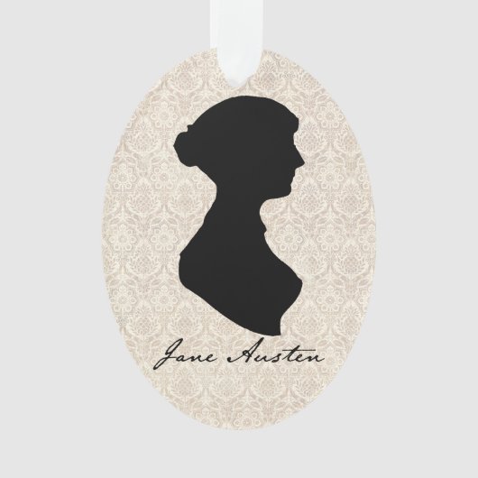 Jane Austen-profielsilhouet Ornament (voorkant)
