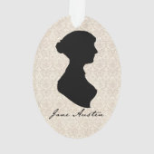 Jane Austen-profielsilhouet Ornament (achterkant)